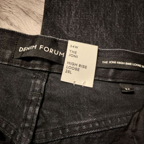 Aritzia Denim Forum The Joni High Rise Loose Fit Denim Jean Black Wash Size 24 - Picture 8 of 10